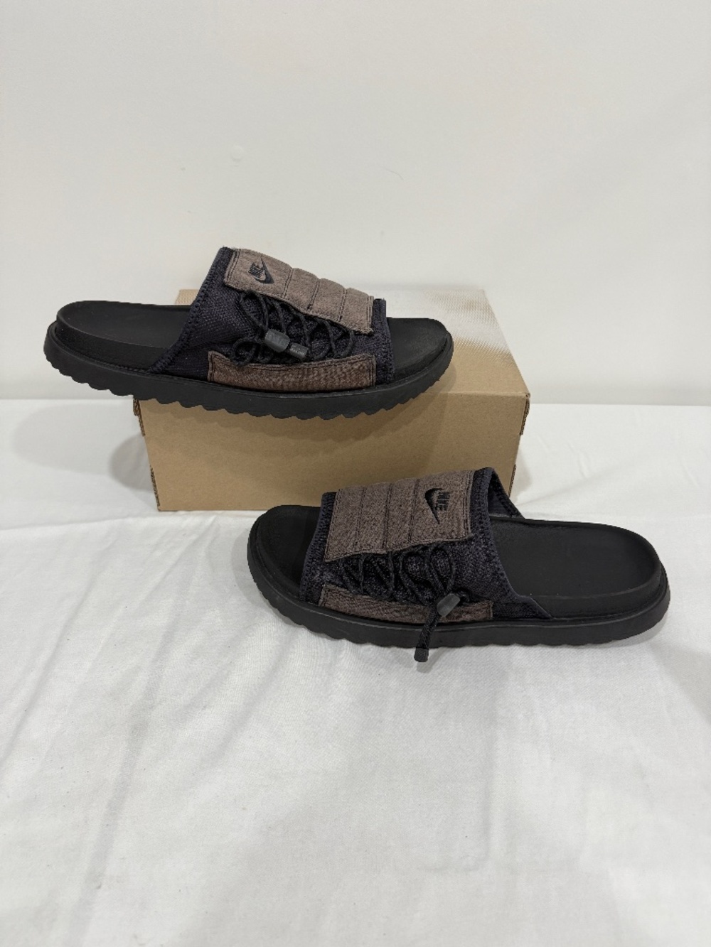 Used W/O Box! Men's Nike Asuna Slides Black Summer Casual Sandals Size 13